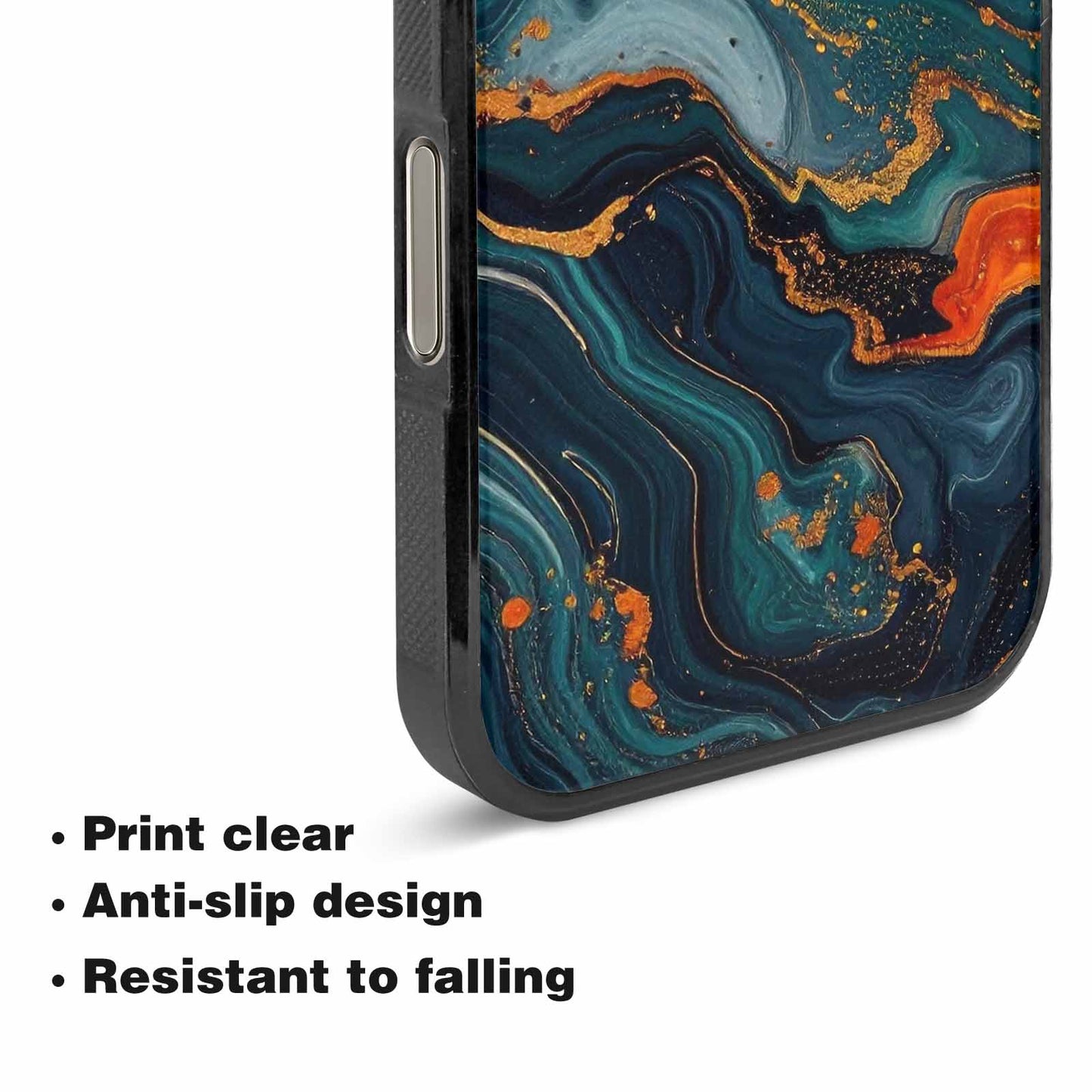 iPhone 16 Pro Max Case — Marble Dark, Original Design Phone Case