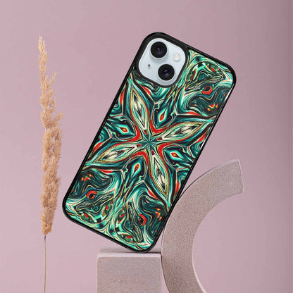 iPhone 15 Plus Case — Holographic Tribal Blaze, Unique Phone Case Design