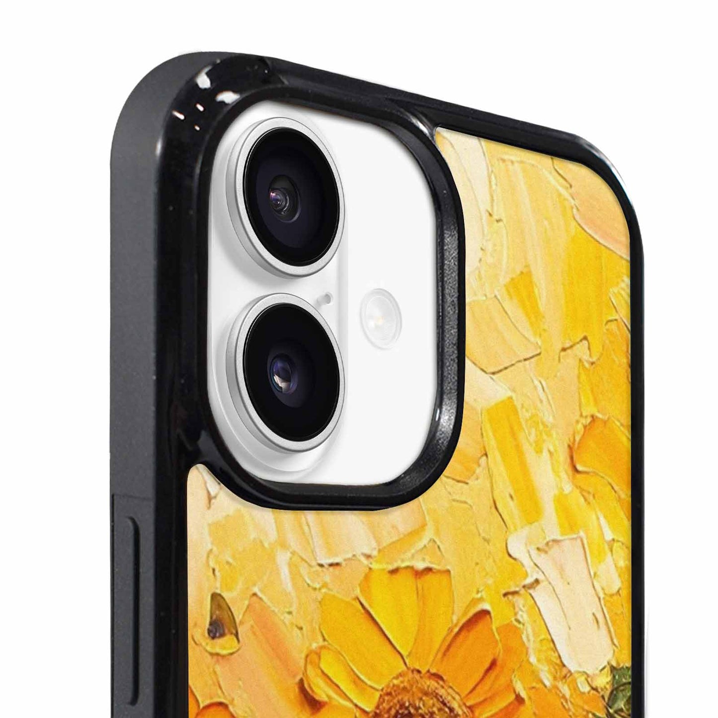 iPhone 17 Case — Impressionist Sunflower Brushstroke Pattern Floral, Customized Protective Case