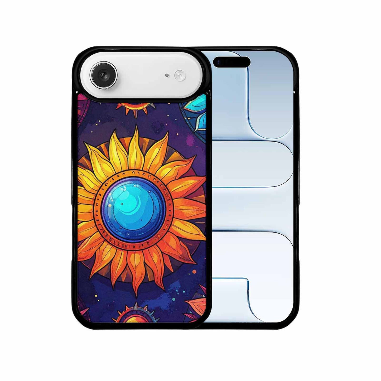 iPhone 17 Air Case — Iridescent Fantasy Sun Disc Original Art, Custom Printed Phone Case