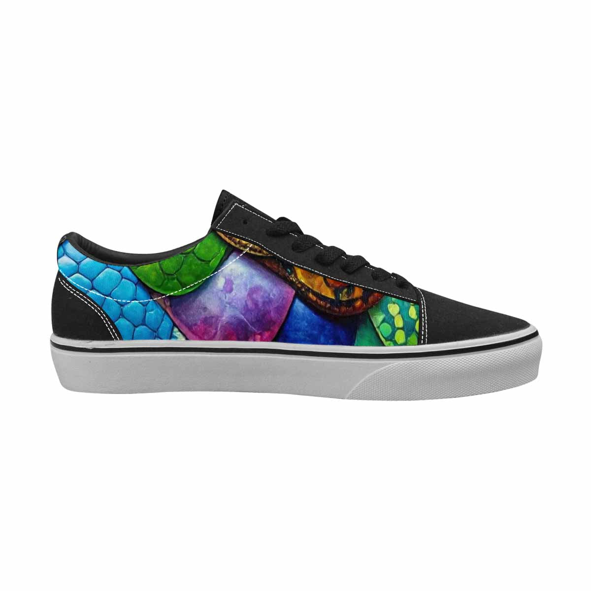 WOMEN'S Reptile Scale Lace-Up Canvas Surreal Shoes