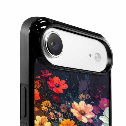 iPhone 17 Air Case — Shadowy Glitch Floral Pattern Hundreds Floral, Unique Phone Case Design