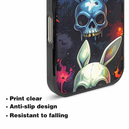 iPhone 16 Pro Case — Radioactive Ghost Bunny Skull Sm, Custom Made Phone Cover