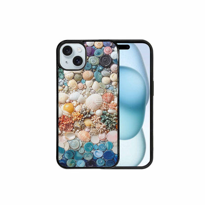 iPhone 15 Plus Case — Seashell Collage Seashell Collage Pattern Hundreds, Custom Printed Phone Case