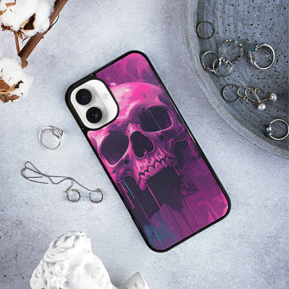iPhone 16 Plus Case — 1000\'s Of Skulls Overlapping Each Other, Custom Phone Case
