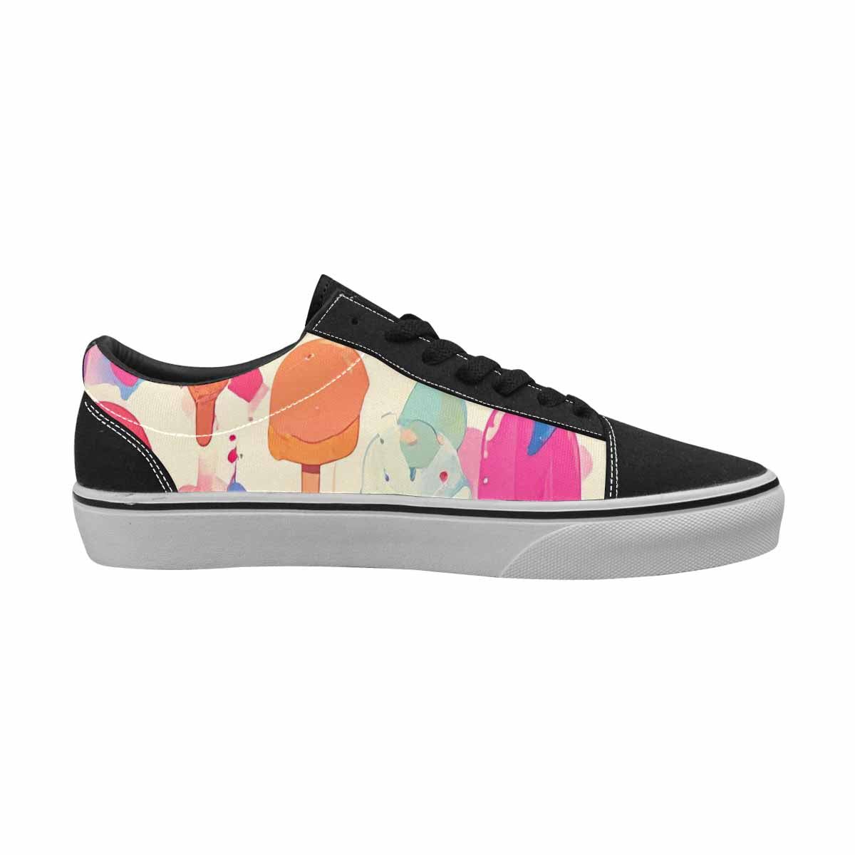 WOMEN'S Ice Cream Motif Ice Lace-Up Canvas Dreamcore Shoes