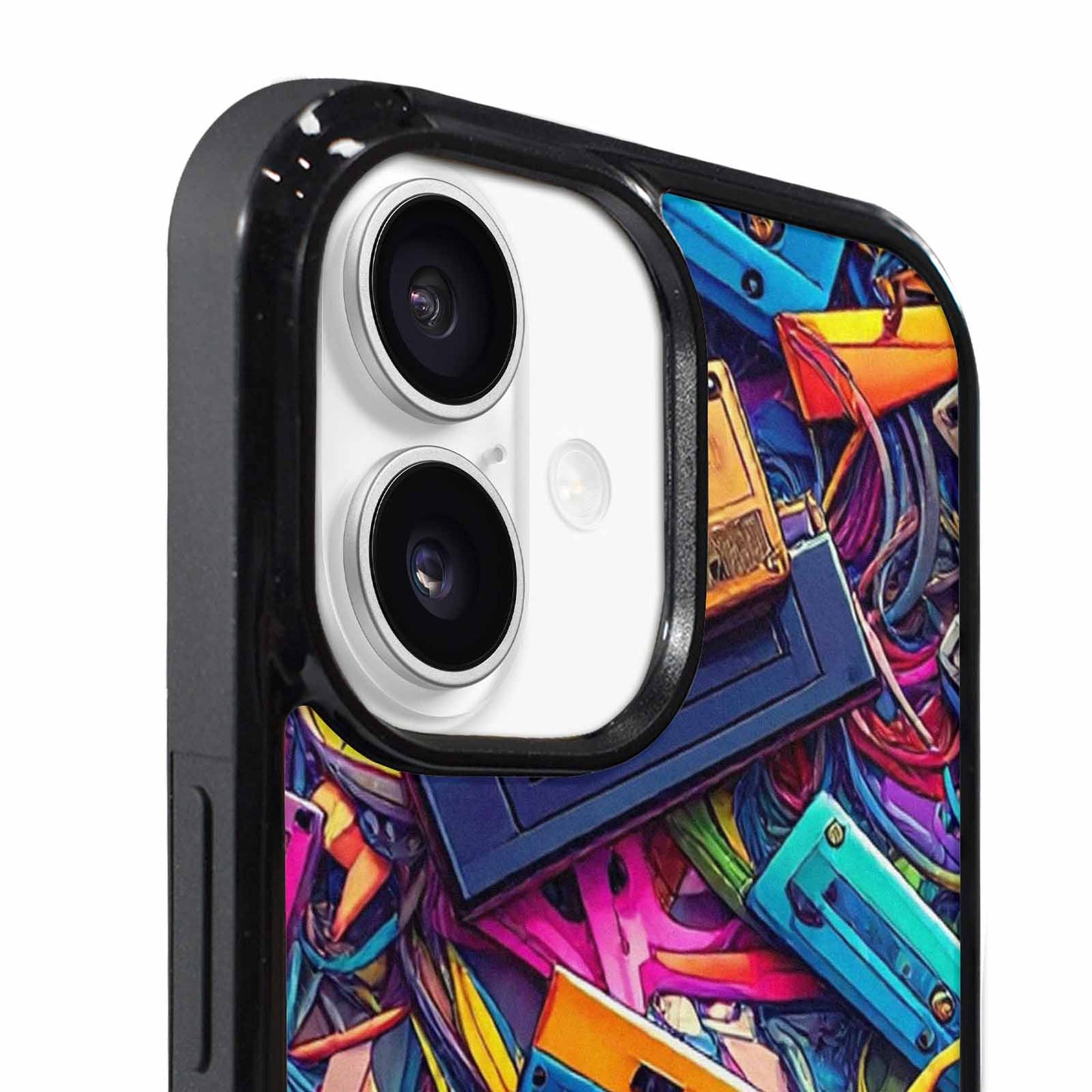 iPhone 17 Case — Retro Cassette Tape Pattern Retro Vintage, Personalized Phone Case
