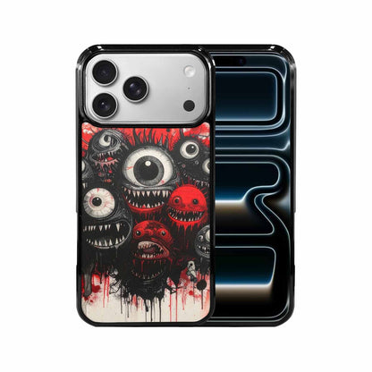 iPhone 17 Pro Max Case — Black &amp; Red Ink Original Art, Custom Printed Phone Case