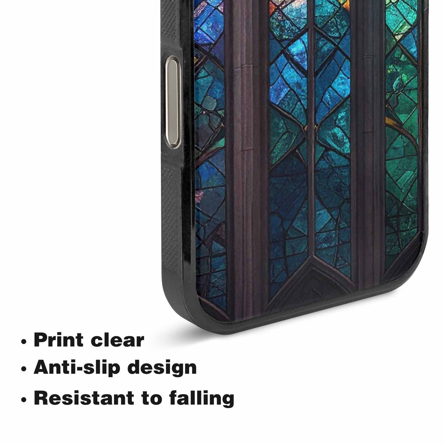 iPhone 16 Pro Case — Stained Glass Cathedral, Custom Designed Case Cover