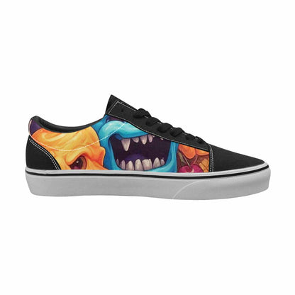 WOMEN'S Ice Cream Monsters  Lace-Up Canvas Neon Fantasy Shoes