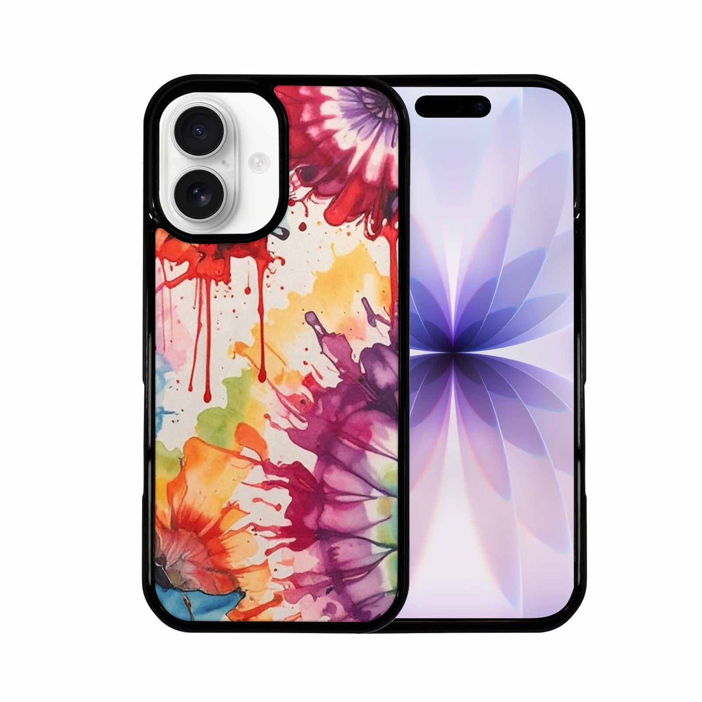 iPhone 17 Case — Tie Dye Swirls Black Tie Dye, Personalized Phone Case