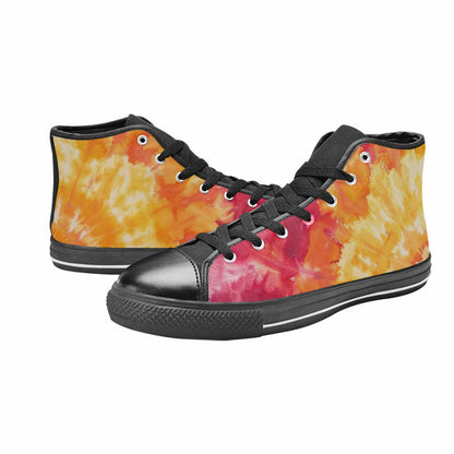 MEN'S Ombre Tie Dye Warm High Top Canvas Vivid Custom Sneakers