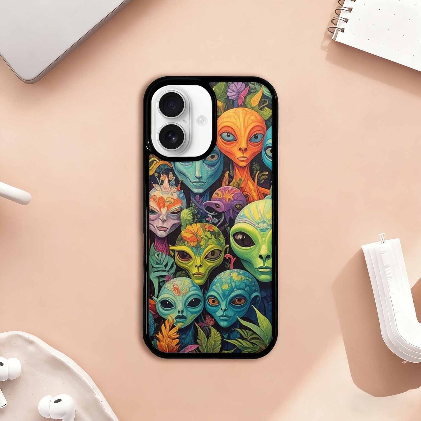 iPhone 17 Case — Aliens Pattern Hundreds Of Alien Scifi, Custom Made Phone Cover