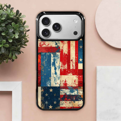 iPhone 17 Pro Max Case — Small American Flag Stars Galaxy Space, Custom Made Phone Cover