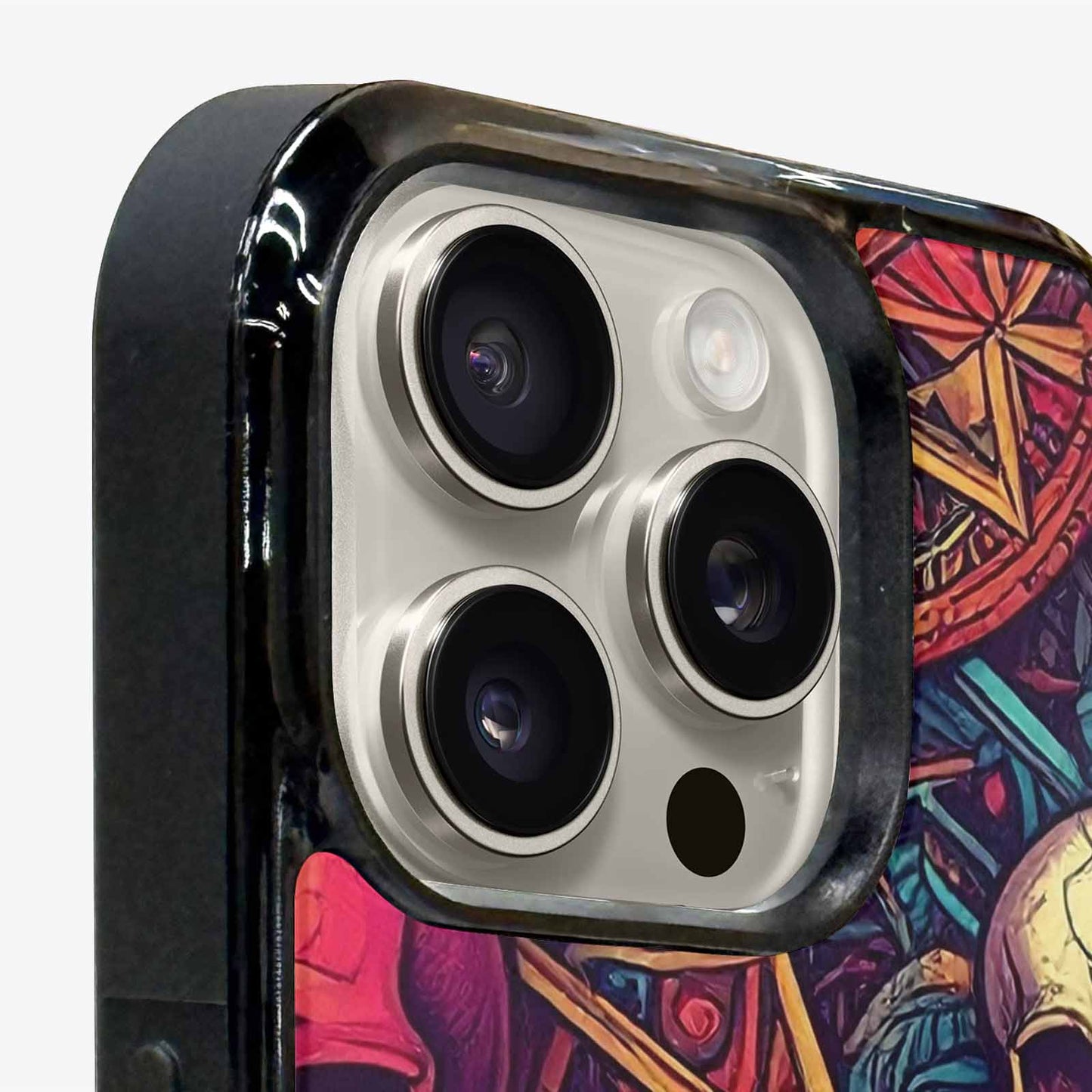 iPhone 16 Pro Case — Sacred Geometry Lots Of Skulls Seamless, Custom Printed Phone Case