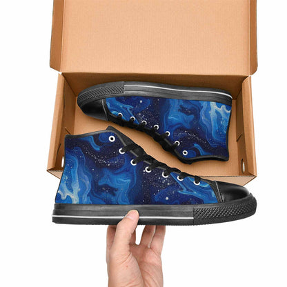 WOMEN'S Galaxy Art - High Top Canvas Wallpaper Art Custom Sneakers