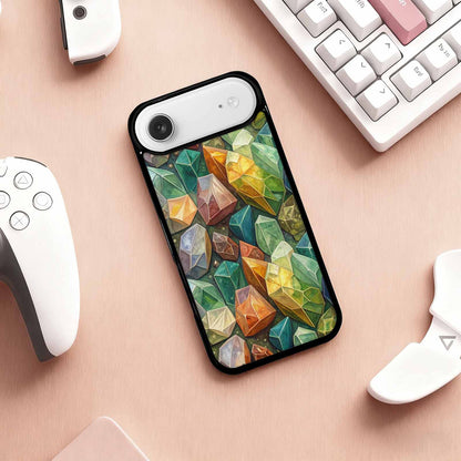 iPhone 17 Air Case — Glossy Reptile Crystal Shard Original Art, Custom Art Phone Cover