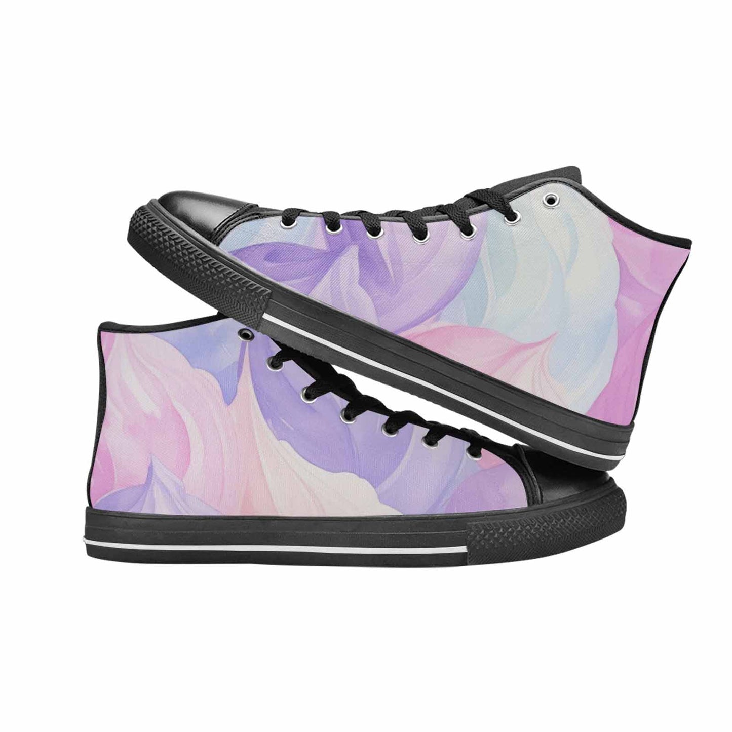 WOMEN'S Tie Dye - High Top Canvas Neon Fantasy Custom Sneakers