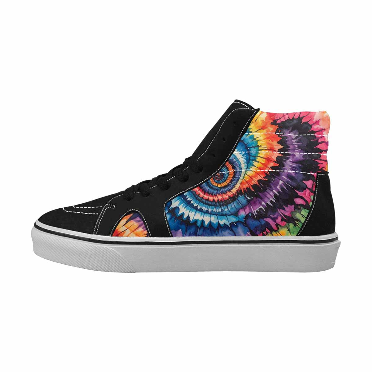 MEN'S Tie High Top Canvas Vivid Custom Sneakers