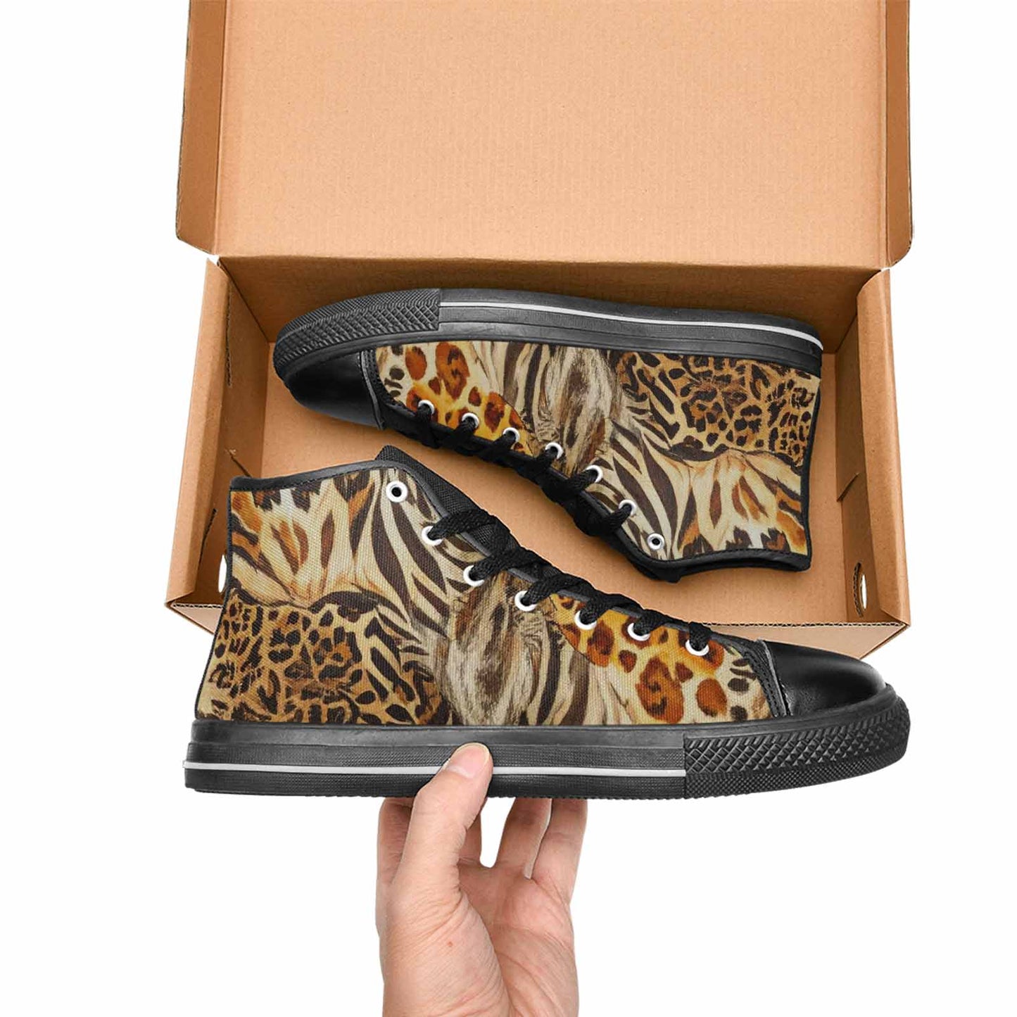 MEN'S Animal Print High Top Canvas Y2K Shoes