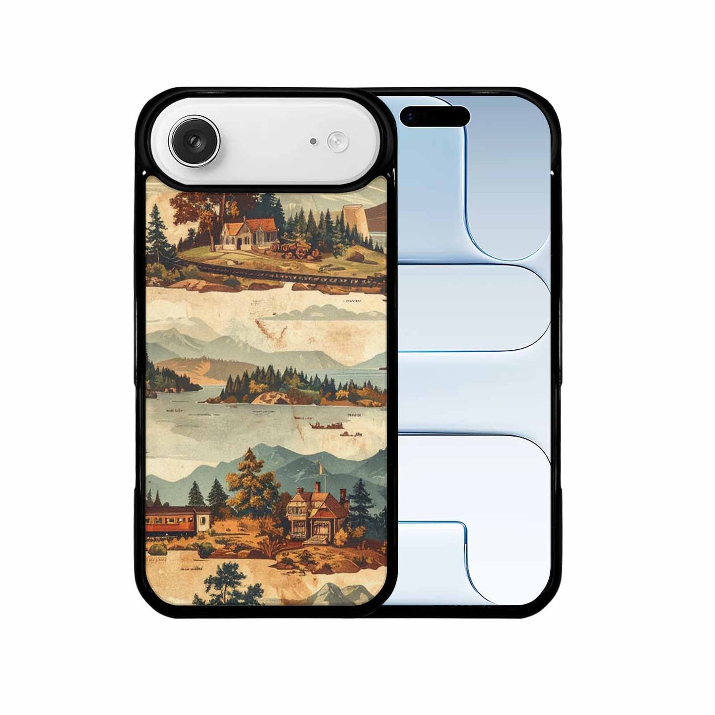 iPhone 17 Air Case — Vintage Travel Artwork Pattern Retro Vintage, Personalized Phone Case
