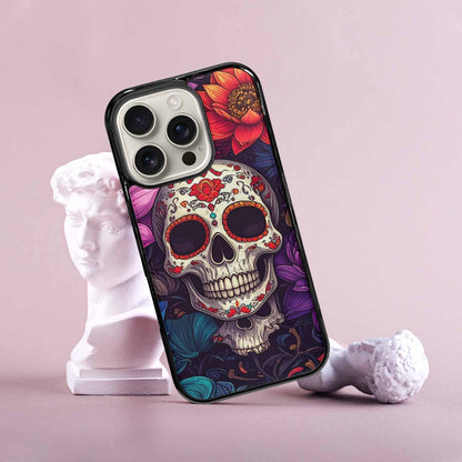 iPhone 16 Pro Case — Lotus Skulls, Custom Made Phone Cover