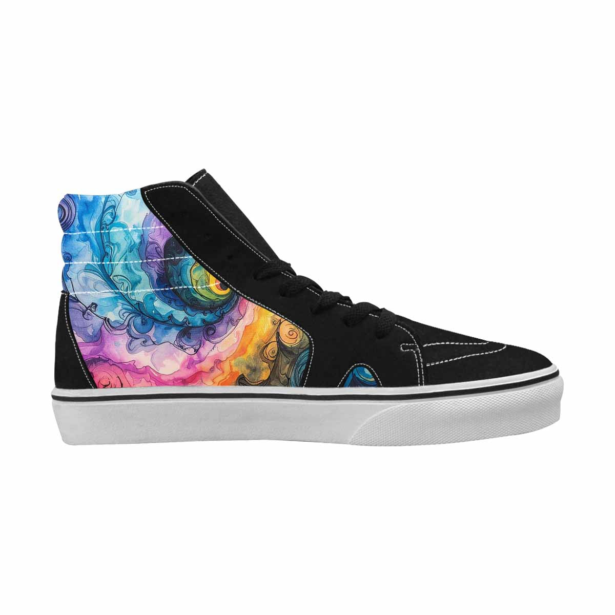 MEN'S Tie High Top Canvas Grunge Custom Shoes
