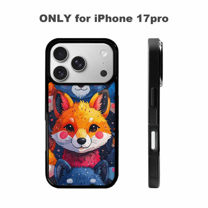 iPhone 17 Pro Case — Watercolor Kawaii Fox Faces Watercolor Abstract, Customized Protective Case