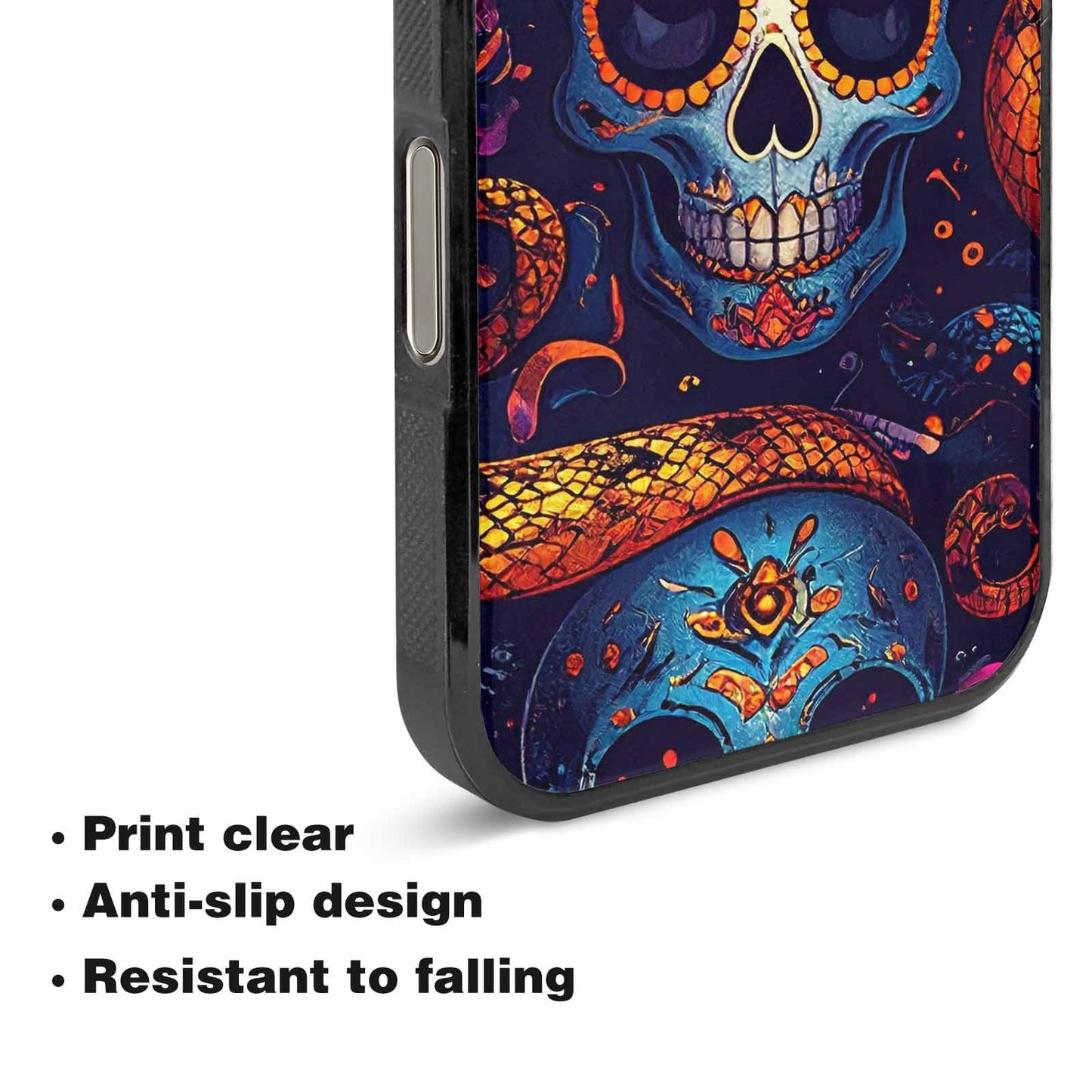 iPhone 16 Pro Case — Snake Skulls Print Custom, Unique Phone Case Design