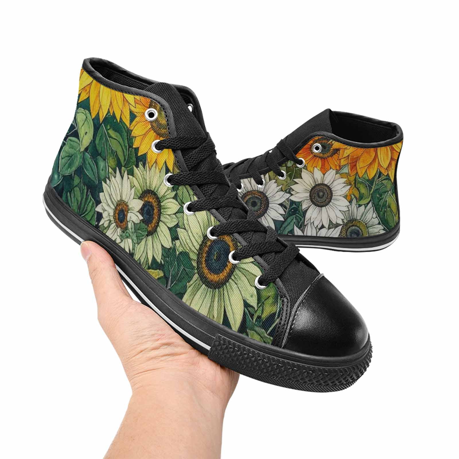 WOMEN'S Sunflower High Top Canvas Aesthetic Sneakers