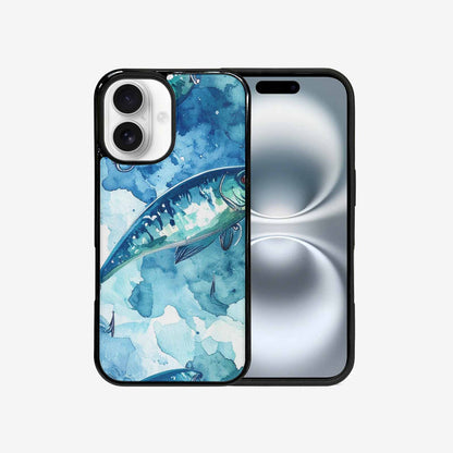 iPhone 16 Case — Fishing Lure And Hook Pattern Seamless, Custom Print Case Cover