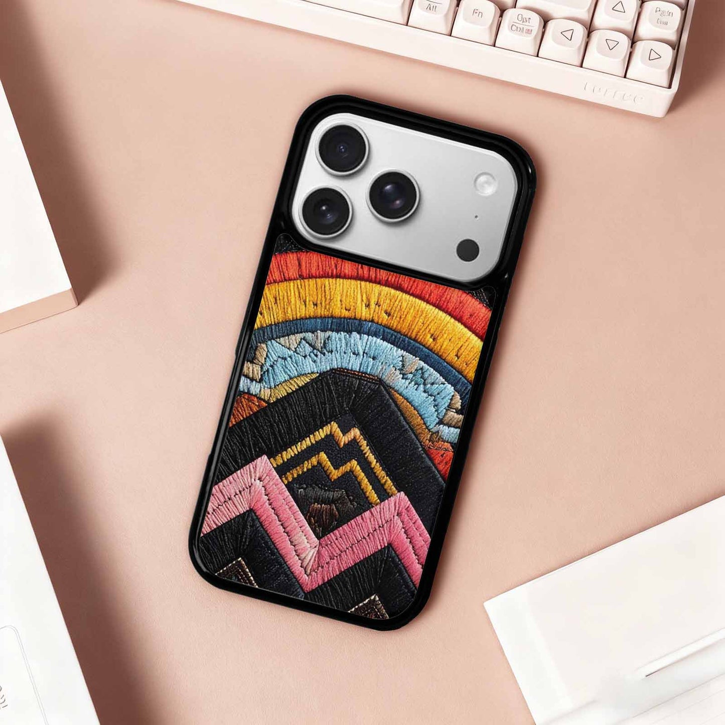 iPhone 17 Pro Case — Vivid Camo Progress Pride Camo, Original Design Phone Case