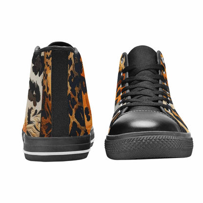 WOMEN'S Animal Print High Top Canvas Y2K Sneakers