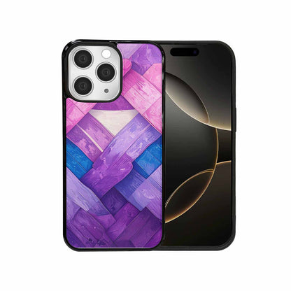 iPhone 15 Pro Max Case — Bisexual Flag Color Theme Small Rainbow, Custom Made Phone Cover