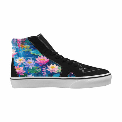 MEN'S Full Color Vibrant Monet High Top Canvas Vibrant Chaos Custom Sneakers