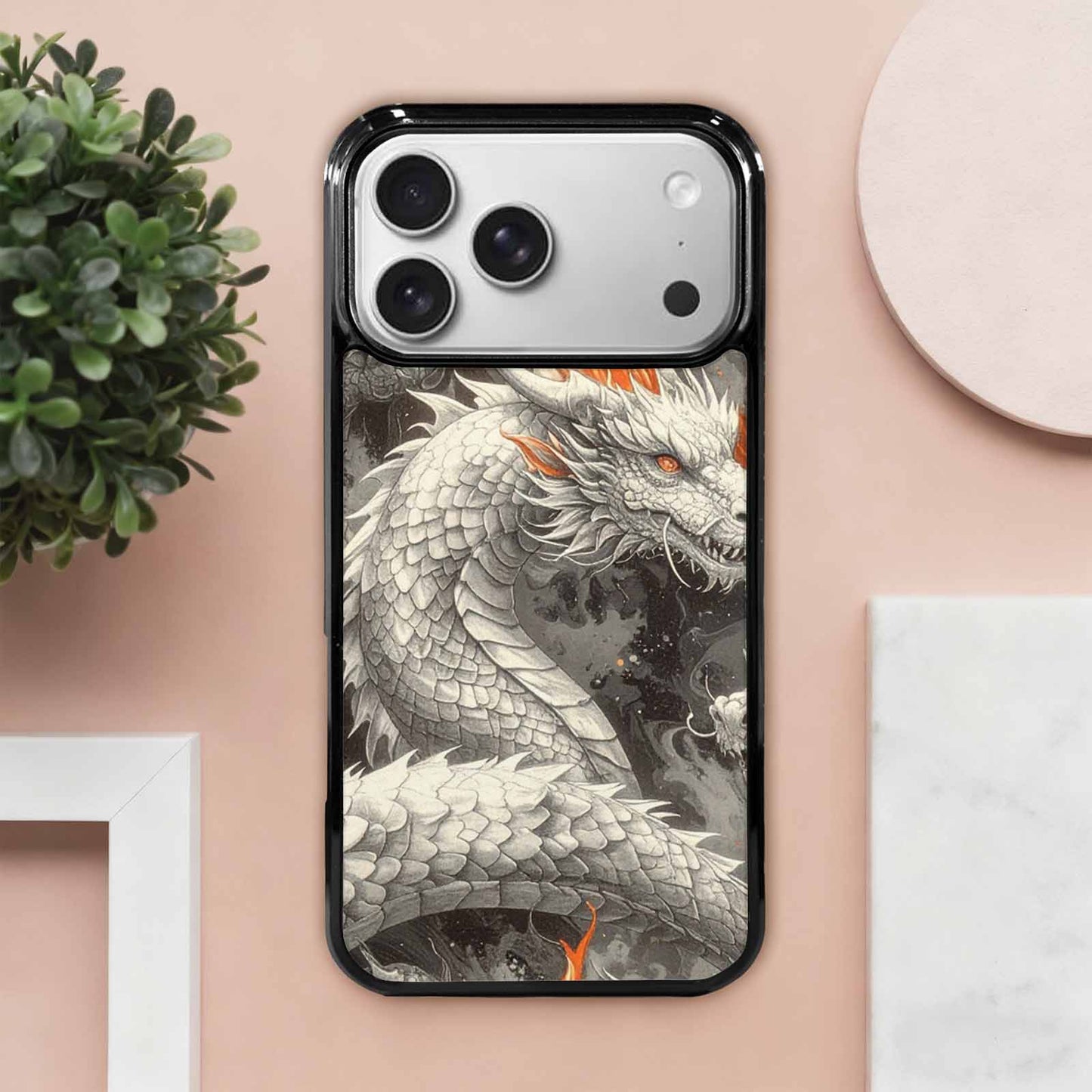 iPhone 17 Pro Max Case — Retro Dragons Flame Retro Vintage, Custom Art Phone Cover