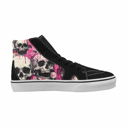 MEN'S Rainbow From Skull S High Top Canvas Surreal Custom Shoes