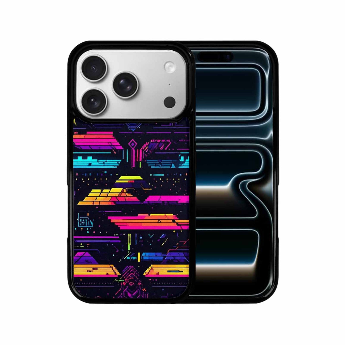 iPhone 17 Pro Case — Retro Pixel Art Pattern Bit Retro, Personalized Phone Case