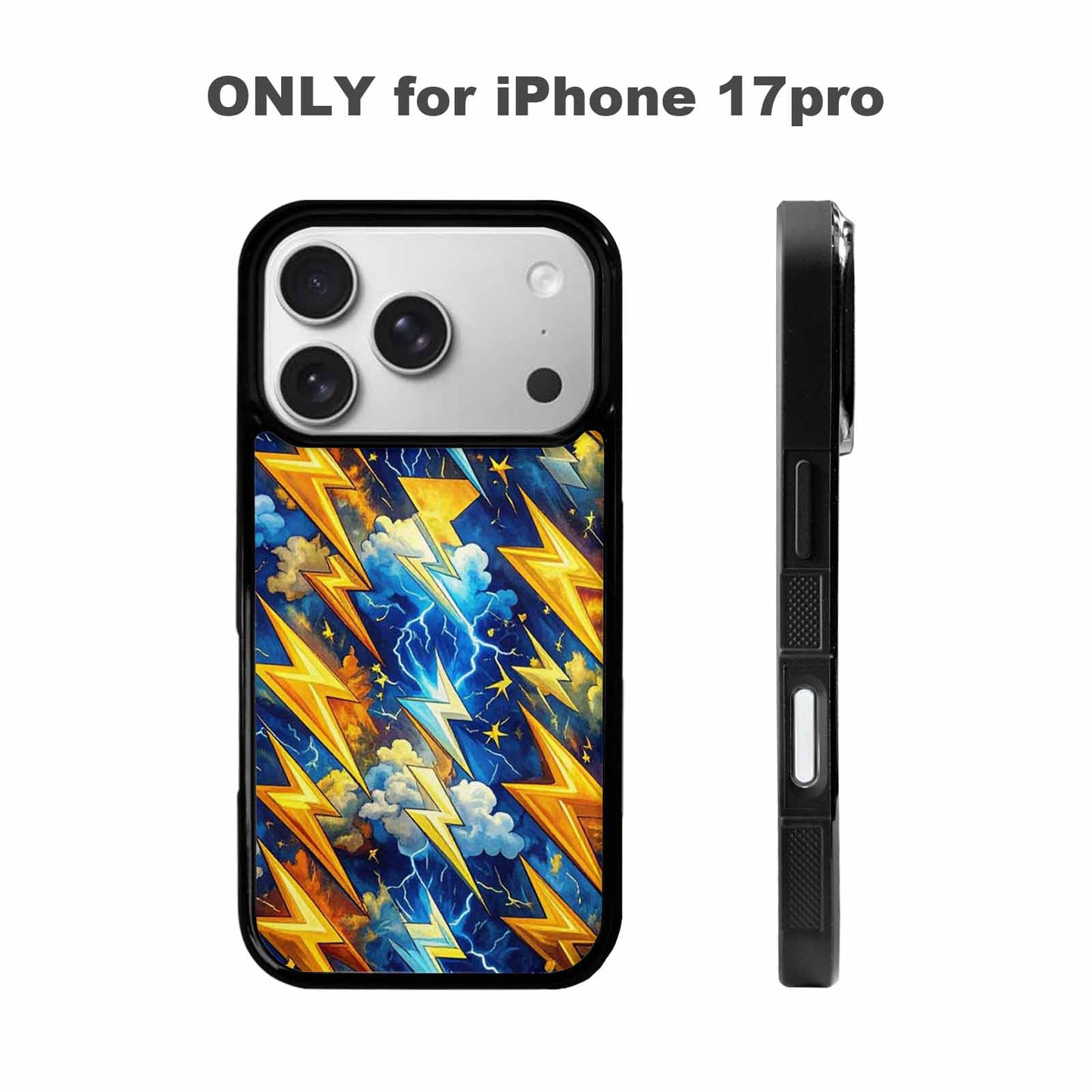 iPhone 17 Pro Case — Small Lightning Bolt Randomly Varying Original, Customized Protective Case
