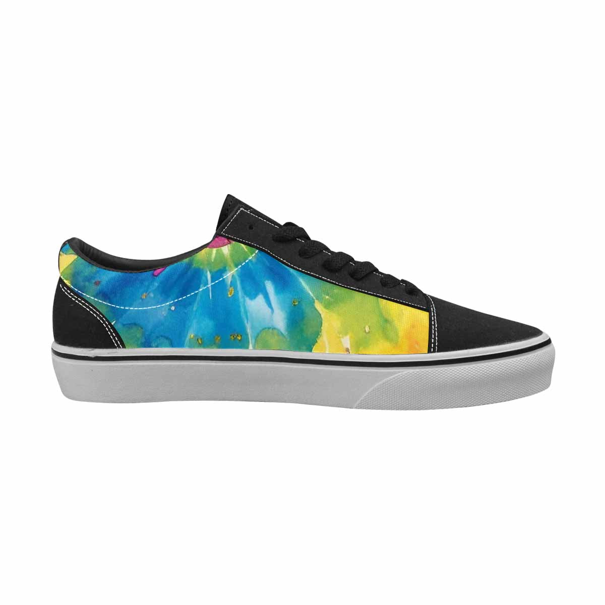WOMEN'S Smiley Facessmiley Faces  Lace-Up Canvas Grunge Custom Shoes