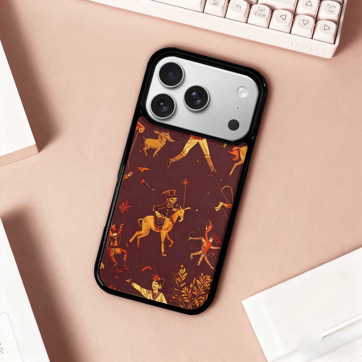 iPhone 17 Pro Case — Vintage Circus Art Pattern Retro Vintage, Customized Protective Case