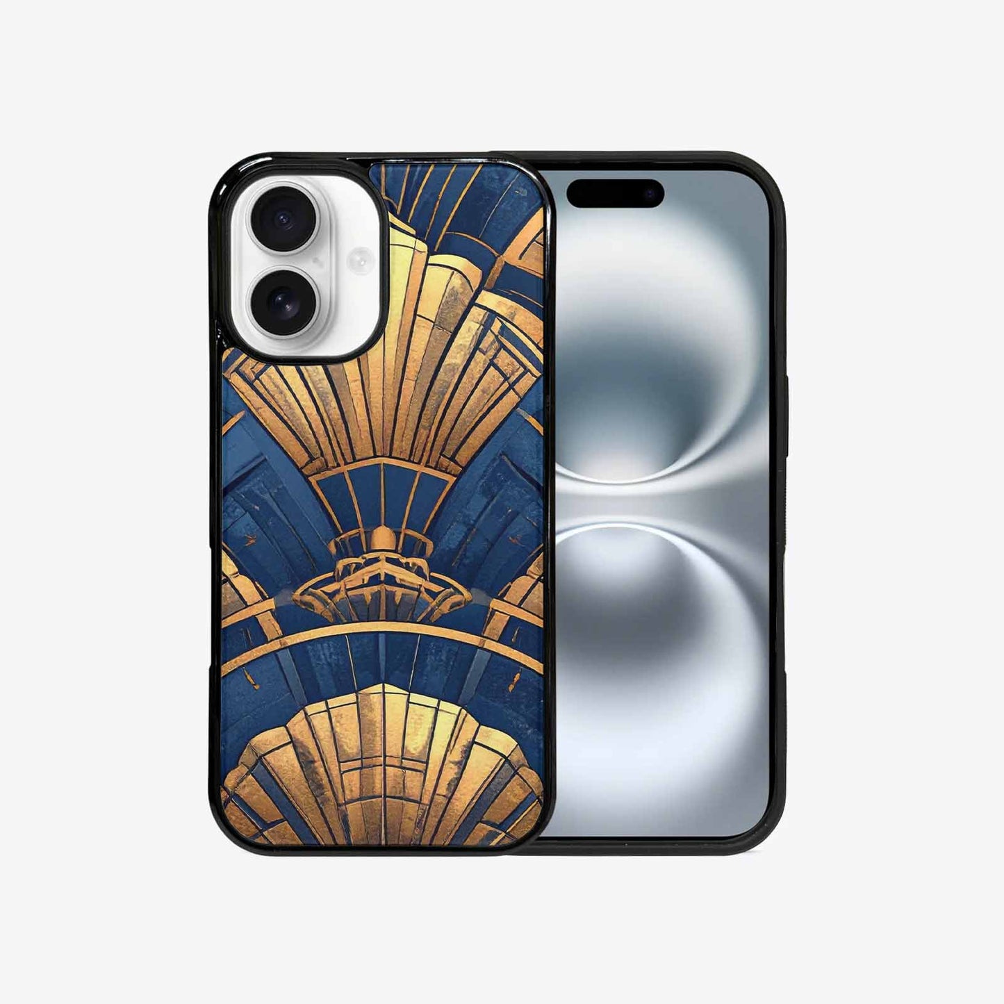 iPhone 16 Case — Art Deco Illustration Pattern, Custom Art Phone Cover
