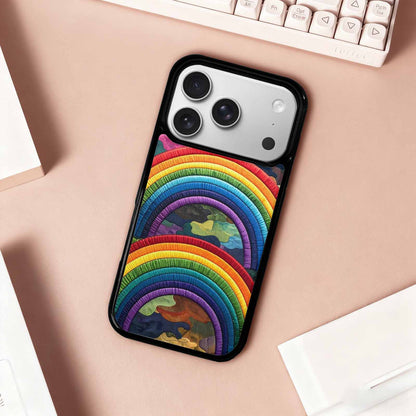iPhone 17 Pro Case — Vivid Camo Rainbow Arc Camo, Personalized Phone Case