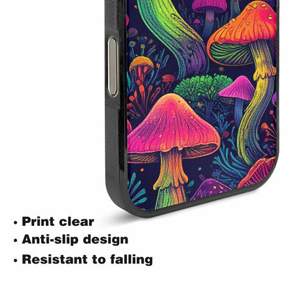 iPhone 16 Pro Case — Mushroom Psychedelic Art Seamless Pattern Vibrant, Unique Phone Case Design