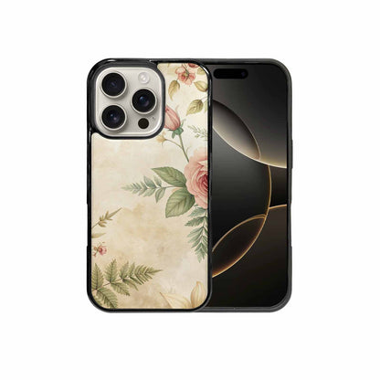 iPhone 16 Pro Case — Vintage Botanical Art Pattern, Custom Art Phone Cover