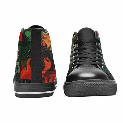 MEN'S Dragon Scale Fantasy High Top Canvas Dreamcore Custom Shoes