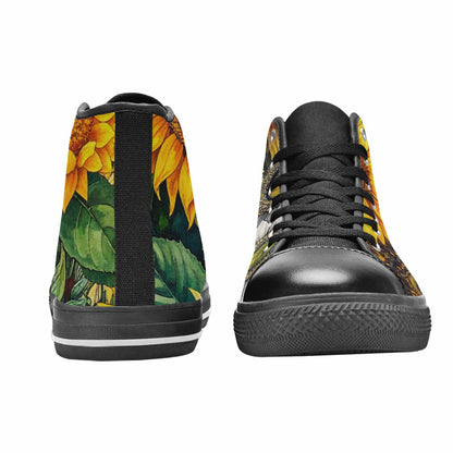 MEN'S Sunflower High Top Canvas Dark Academia Sneakers