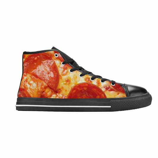 WOMEN'S Pepperoni Pizza Print High Top Canvas Dreamcore Sneakers