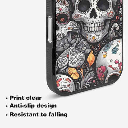 iPhone 16 Case — Greyscale Black And White Dark Black, Custom Print Case Cover
