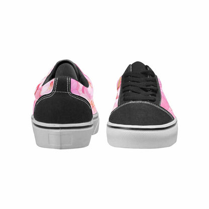 WOMEN'S Cherry Blossom Branch Cherry Lace-Up Canvas Vibrant Chaos Sneakers